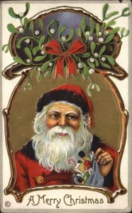 Christmas Santa Claus Toys Stecher Embossed c1900s-10s Postcard
