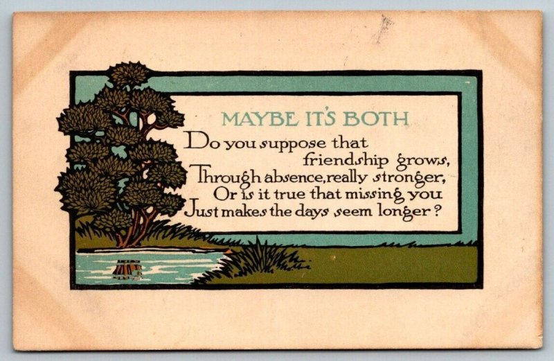 Maybe It's Both   Rochester   New Hampshire  Cancel  Postcard   1916