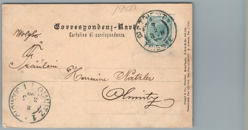 TRIESTE PORT ITALY LANTERNA LEUCHTTHURM ANTIQUE POSTCARD