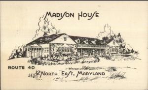 North East MD The Madison House Rte 40 Postcard