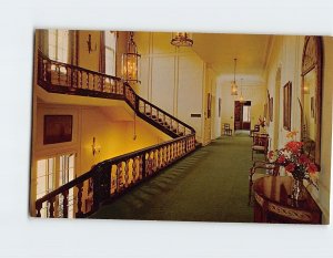 Postcard Staircase and hallway of Kingwood Hall, Kingwood Center, Mansfield, OH