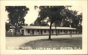 Eustis Florida FL Motel S. Bay St. Real Photo Postcard