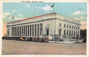 Dayton Ohio 1930 Postcard Post Office Cars