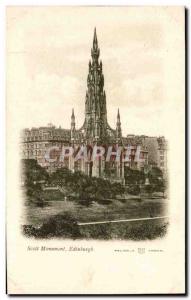 Old Postcard Great Britain Edinburgh Scott monument