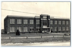 c1940's High School Building Auburn Nebraska NE RPPC Photo Vintage Postcard