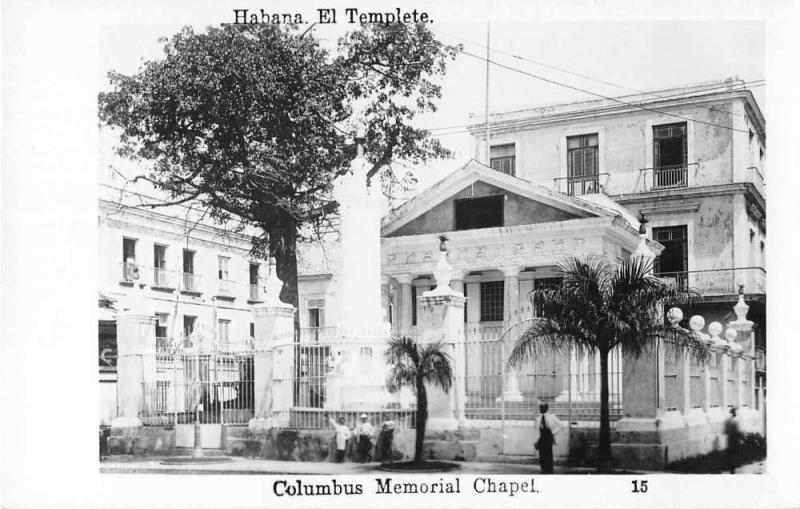 Habana Cuba Columbus Memorial Chapel Real Photo Antique Postcard J52748