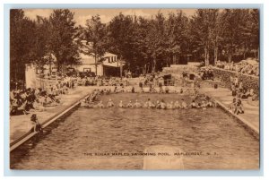 1946 The Sugar Maples Swimming Pool Maplecrest New York NY Vintage Postcard 