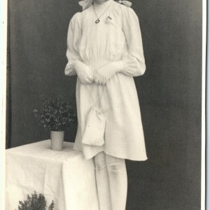 c1930s Schnaittenbach, Amberg, Germany Cute Young Lady ID'd? Maria Rohrwild A151