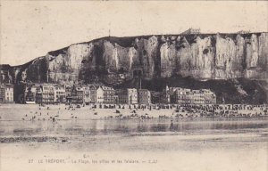 France Le Treport Mers La Plage les villas et les falaises 1921