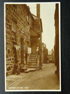 Cornwall ST. IVES The Digey showing Washing on Line - Old RP Postcard