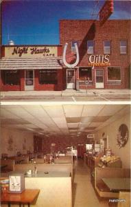 1960s Night Hawk Cafe Interior Camdenton Missouri MWM postcard 13049