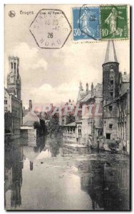 Old Postcard Bruges Quai du Rosaire