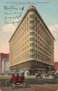 c.1907-15 Phelan Building Art Deco Old Cars San Francisco, Ca. Postcard 2T5-425