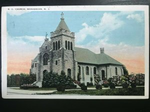 Vintage Postcard 1928 Roman Catholic Church Manasquan New Jersey