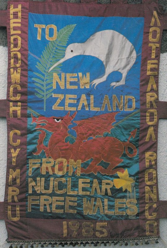 To New Zealand From Nuclear Free Wales Welsh Postcard