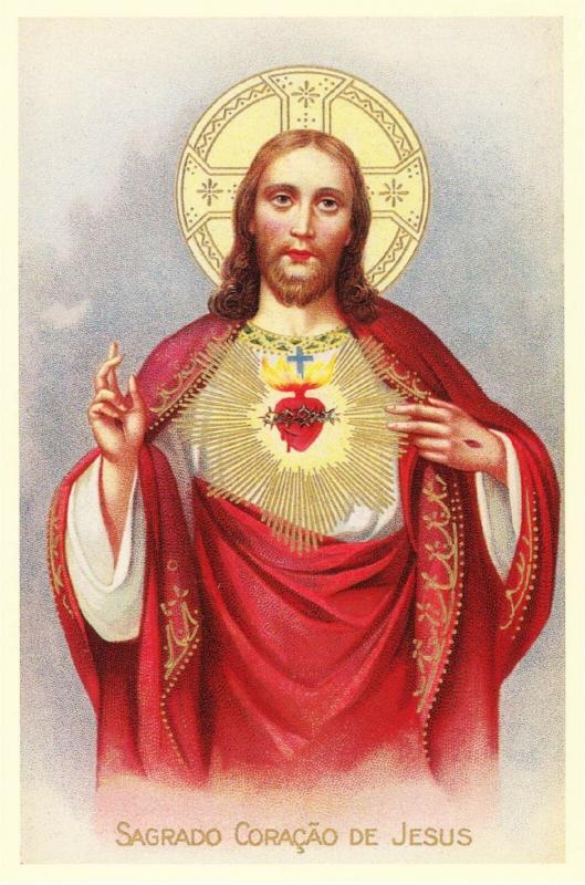 Sacred Heart of Jesus Christ Christian Modern Postcard