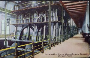 Interior View Water Works Pumping Station Detroit MI