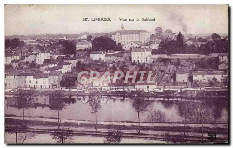 Old Postcard Limoges View Sablard