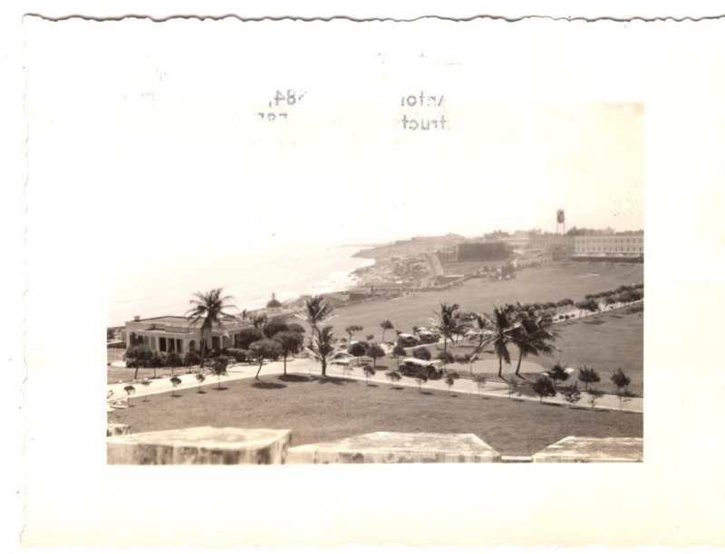 Looking Toward San Juan Porto Rico 1940s Photograph approximately 3 X 4 inches