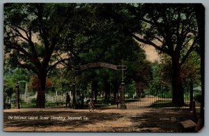 Postcard Savannah GA c1910s The Entrance Laurel Grove Cemetery