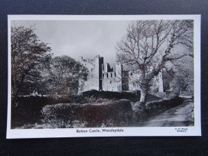 Yorkshire WENSLEYDALE Bolton Castle c1930s RP Postcard by C.H. Wood