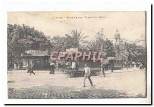 Oran Algeria Postcard Old Place d & # 39armes L & # 39arret Trains