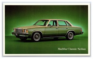 Postcard Chevrolet Malibu Classic Sedan Dealer Advertising Card