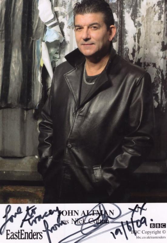 John Altman as Nick Cotton BBC Eastenders Hand Signed Cast Card Photo