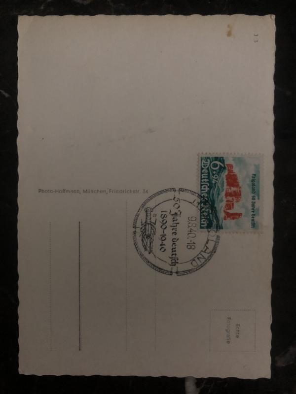 1940 Heligoland Germany real picture Postcard RPPC coverthe liberator of Germany