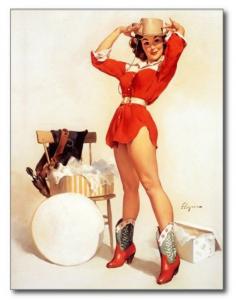 Vintage Retro Pin-up Girl Art Erotica Sexy Risque Gil Elvgren REPRO  Postcard | Topics - Risque - Women - Other, Postcard / HipPostcard