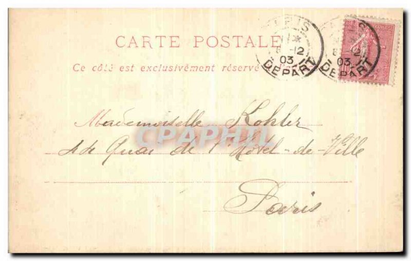 Old Postcard Paris July Column