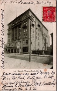 Masonic Theatre Louisville Kentucky Postcard C383