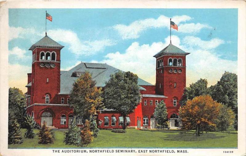 The Auditorium, Northfield Seminary, East Northfield, Massachusetts