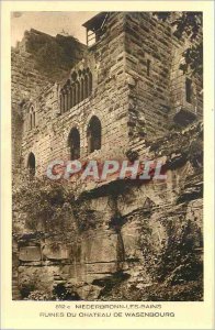 Old Postcard Niederbronn Baths Ruins of Castle Wasebourg