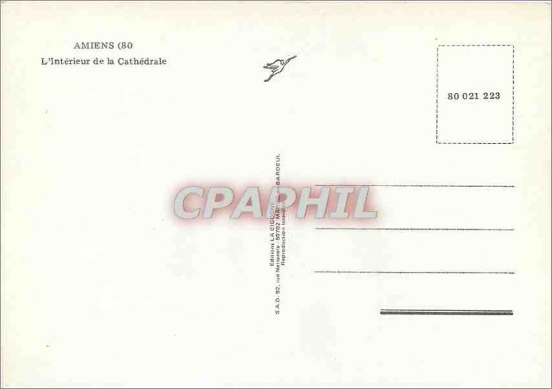 Modern Postcard Amiens Interior of the Cathedral