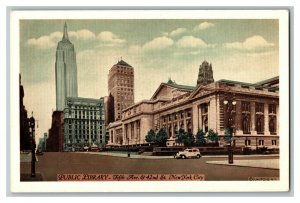 Public Library Fifth Ave. & 42nd St. New York City Vtg. Standard View Postcard