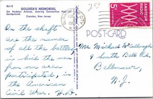 Postcard MONUMENT SCENE Camden New Jersey NJ AN1139