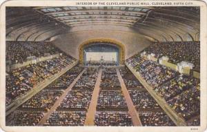 Ohio Cleveland Interior Of The Cleveland Public Hall Curteich