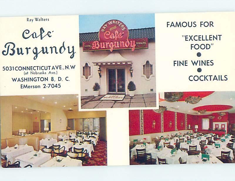 Unused Pre-1980 RESTAURANT SCENE Washington DC B8763