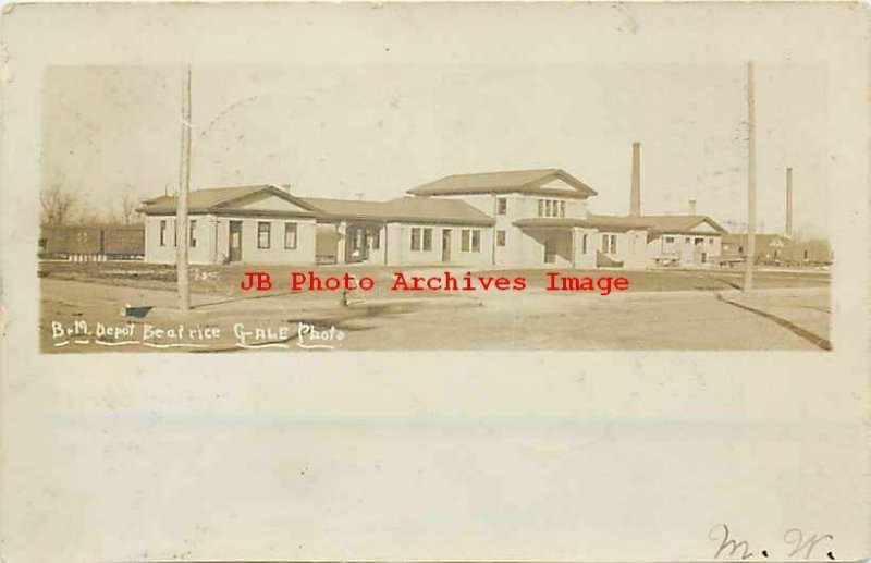 Depot Nebraska Beatrice RPPC Burlington Missouri Railroad