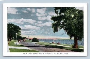 Four Lane Beach Drive Highway Biloxi Mississippi MS UNP Unused WB Postcard E15