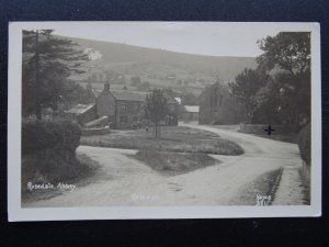 Yorkshire Pickering ROSEDALE ABBEY Village Green showing Shops c1930 RP Postcard