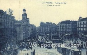 Puerta del Sol, Madrid Spain Tarjeta Postal Unused 