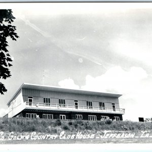 c1950s Jefferson, IA RPPC Greene Co. Golf & Country Club Photo Postcard A110