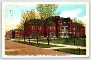 Administration Building NC College for Women Greensboro Postcard c1927 P2