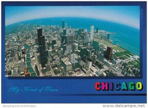 Illinois Chicago Birds Eye Aerial Of Chicago