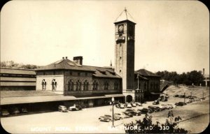 BALTIMORE MD Mount Mt Royal Station Old REAL PHOTO Postcard