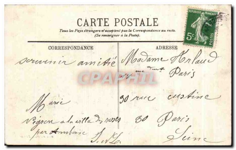 Old Postcard Lussault Castle Montjoue