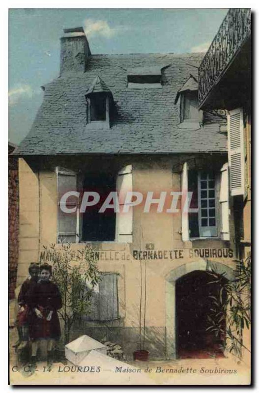 Old Postcard Lourdes House of Bernadette Soubirous