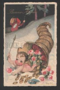 3119250 X-mas SANTA CLAUS & Baby By CHIOSTRI vintage ART DECO